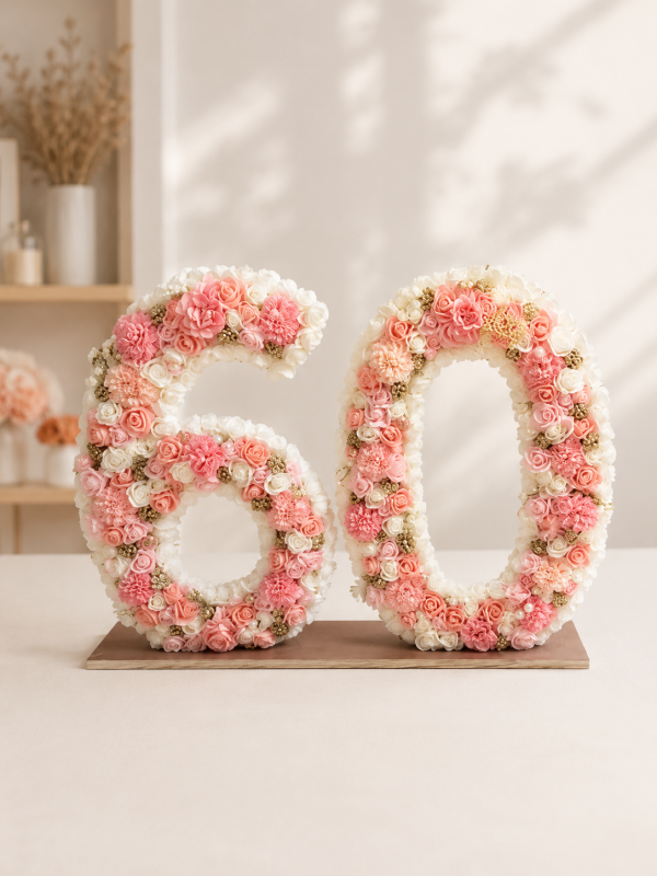 Grand chiffre en Fleurs