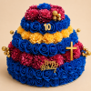 Gâteau Fleurs Artificielles Décoratif Artisanal