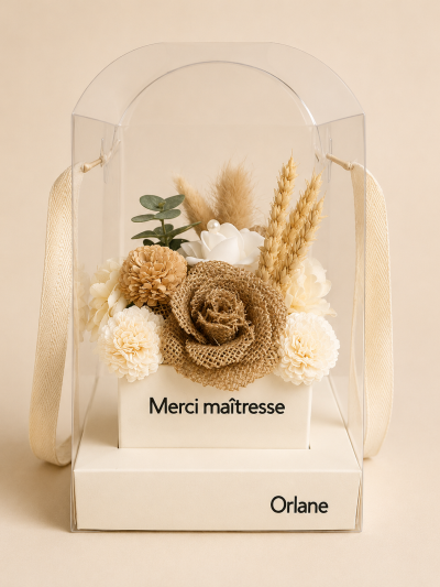 Boite transparente floral
