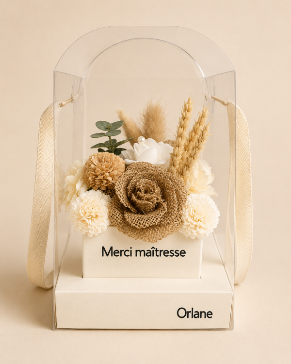 Boite transparente floral