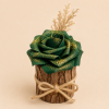 Rondin de bois fleuri.
