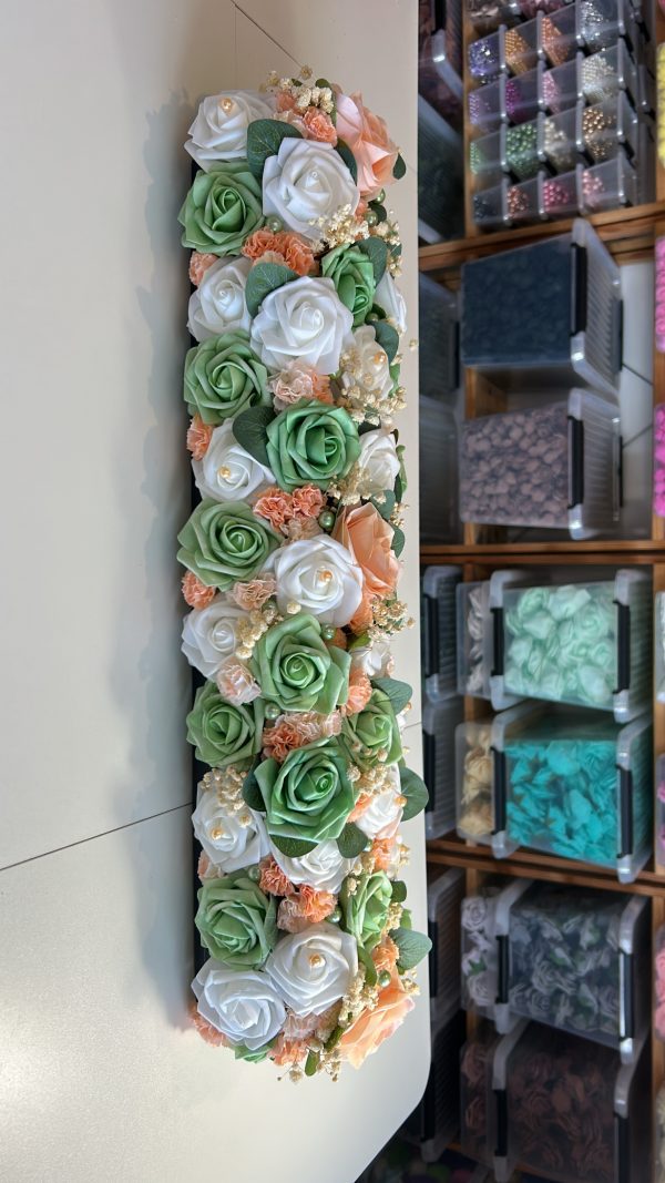 Long centre de table pour mariage.