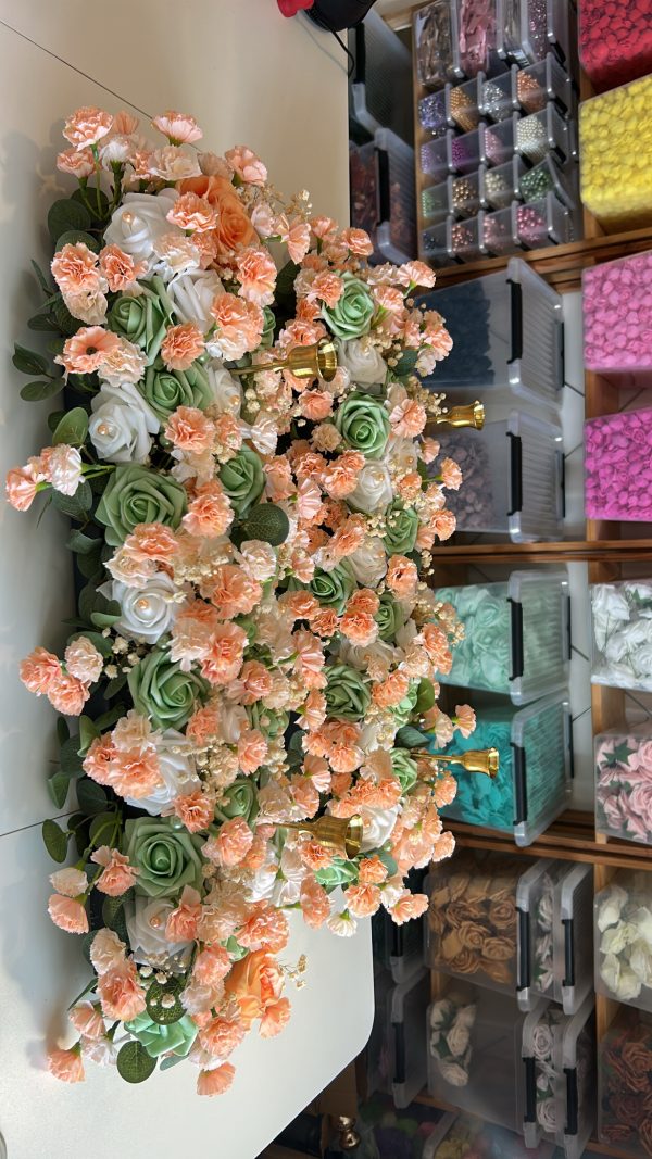 Long centre de table pour mariage.
