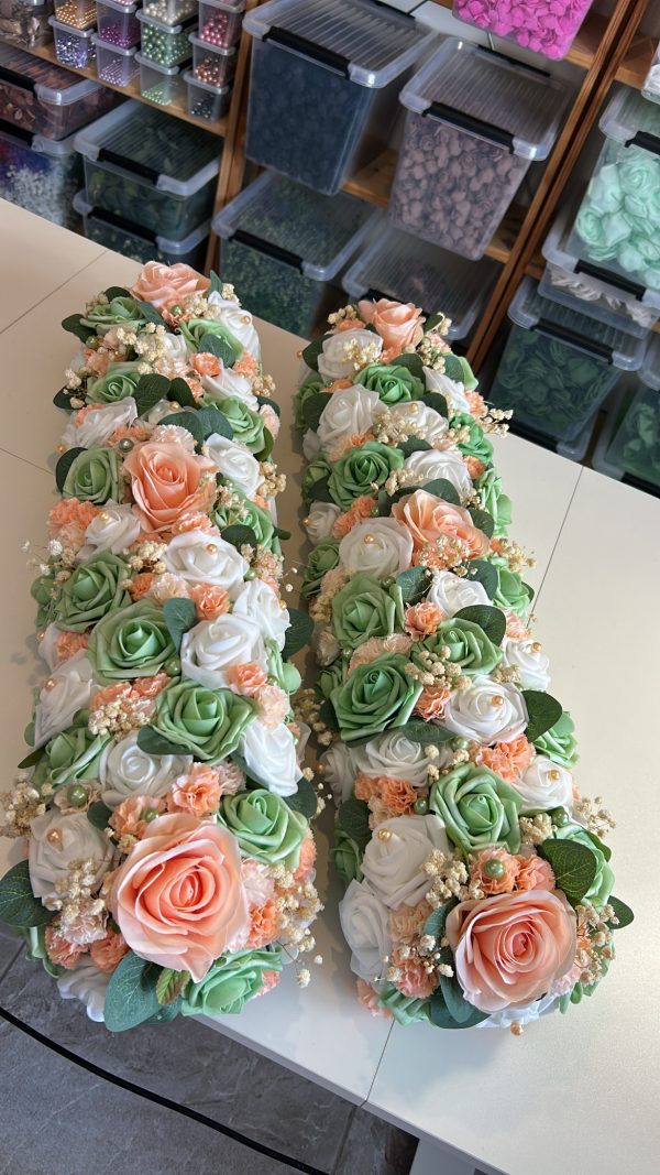 Long centre de table pour mariage.
