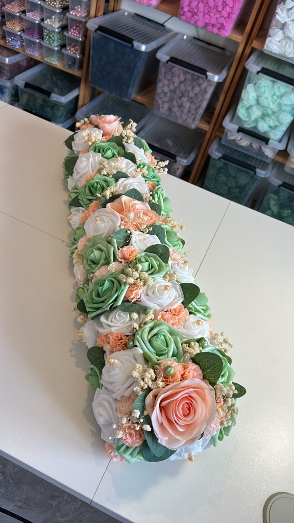 Long centre de table pour mariage.