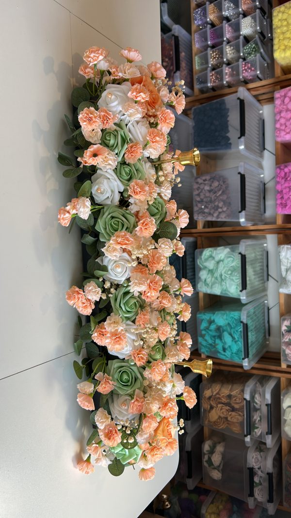 Long centre de table pour mariage.