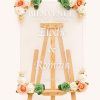 Panneau de bienvenue florale